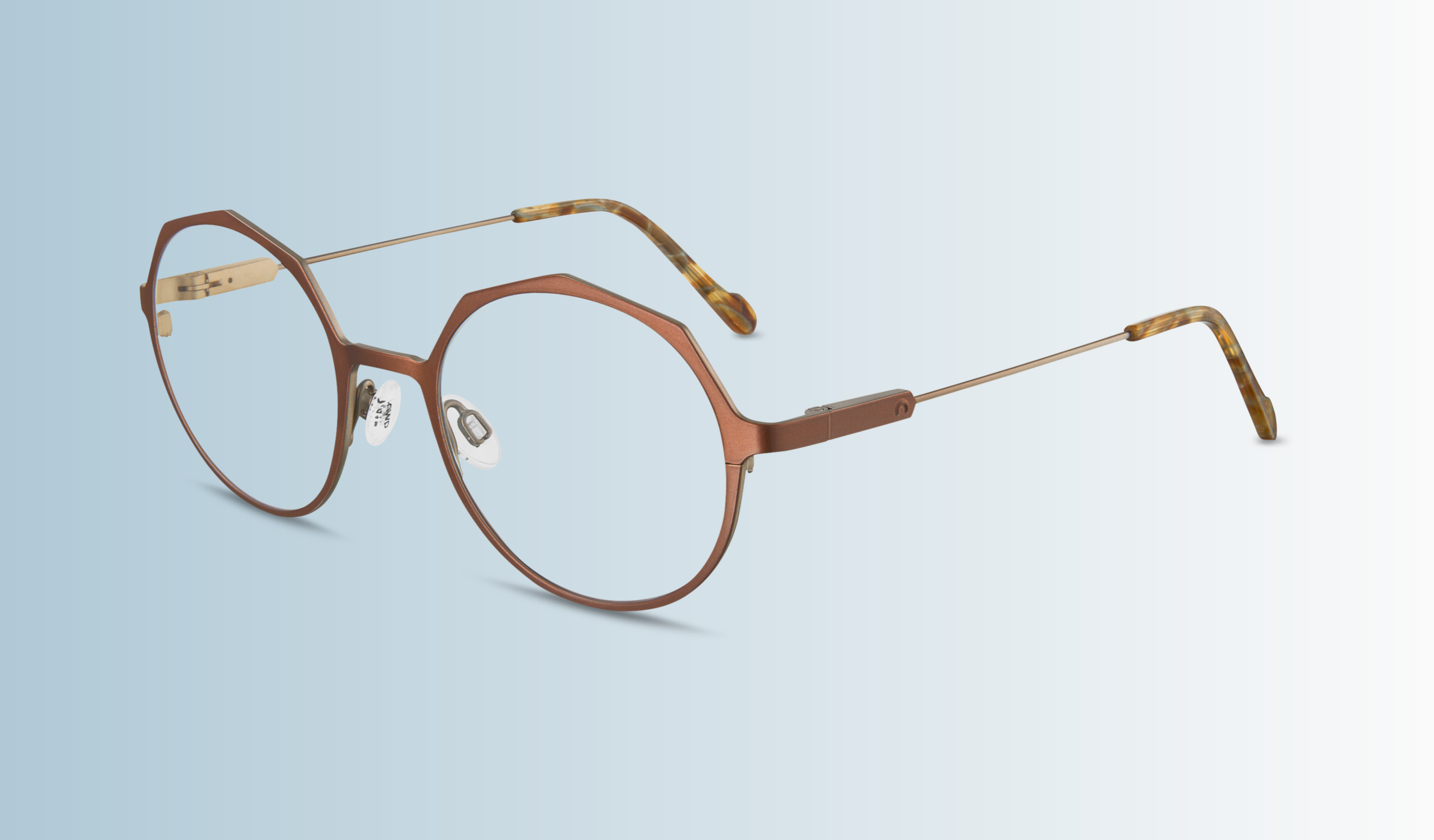 Brille mit gemustertem Acetat